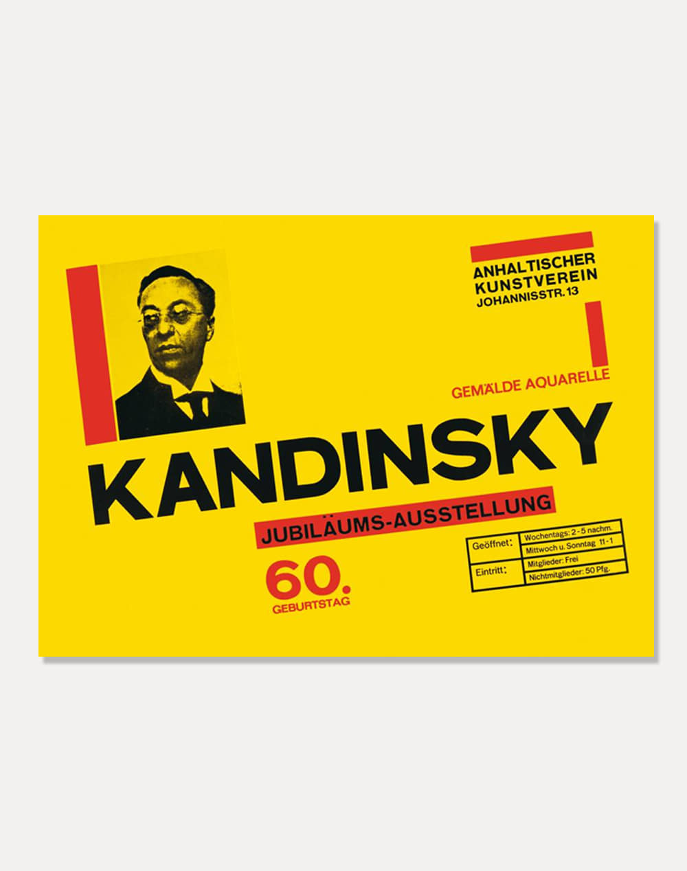 [바우하우스]  kandinsky 60. geburtstag - design herbert bayer   84.1 x 59.4 cm (A1)