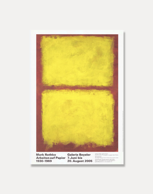 [마크 로스코]MARK ROTHKO — Untitled,1968 (액자포함)59.5 x 84 cm 주문 후 3주소요