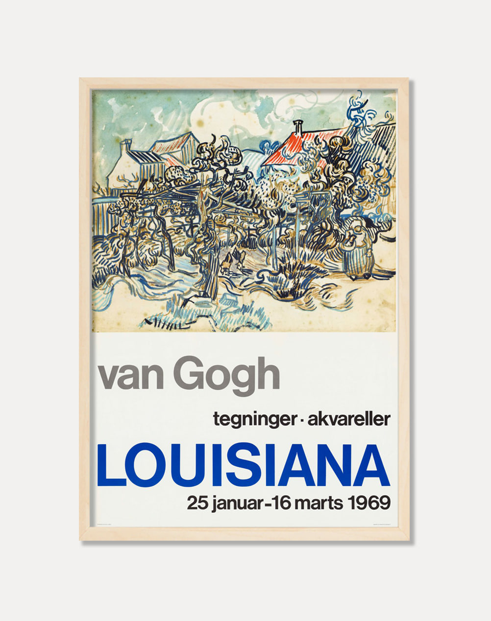 [반 고흐]VAN GOGH — DRAWINGS WATERCOLORS 1969 (액자포함)59.4 x 84.1 cm (A1)