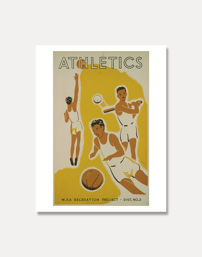 [UNKNOWN] Athletics–WPA recreation project, Dist. No. 2 40.5 x 51 cm 