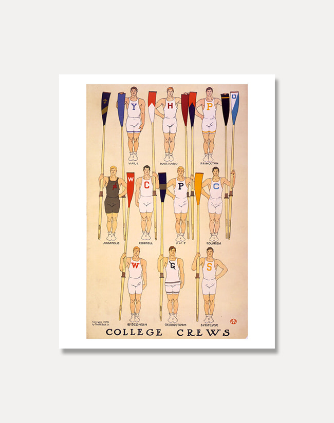 [에드워드 펜필드] Edward Penfield — College Crews 40.5 x 51 cm 