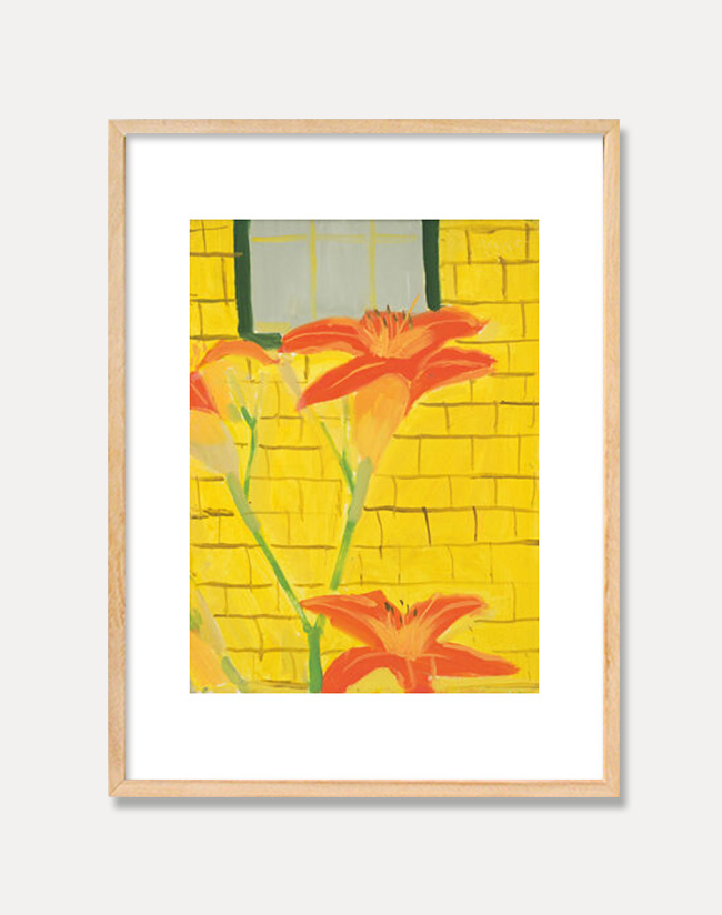 [알렉스카츠] ALEX KATZ — Lillies Against Yellow House (액자포함) 60 x 80 cm 